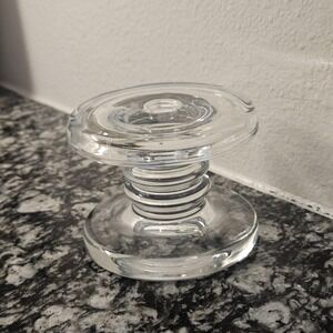 Elegant‎  minamilist Clear Glass Candlestick Holder